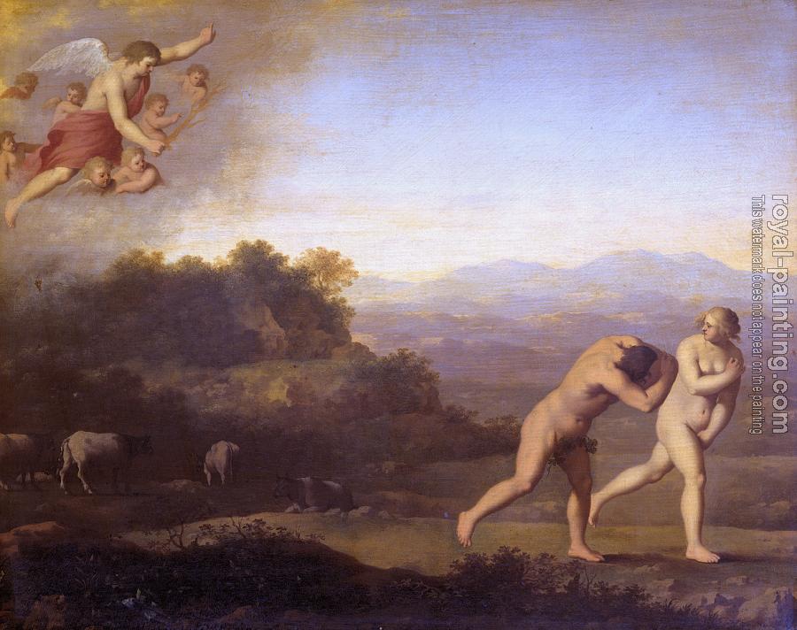 Cornelis Van Poelenburgh : Expulsion from Paradise